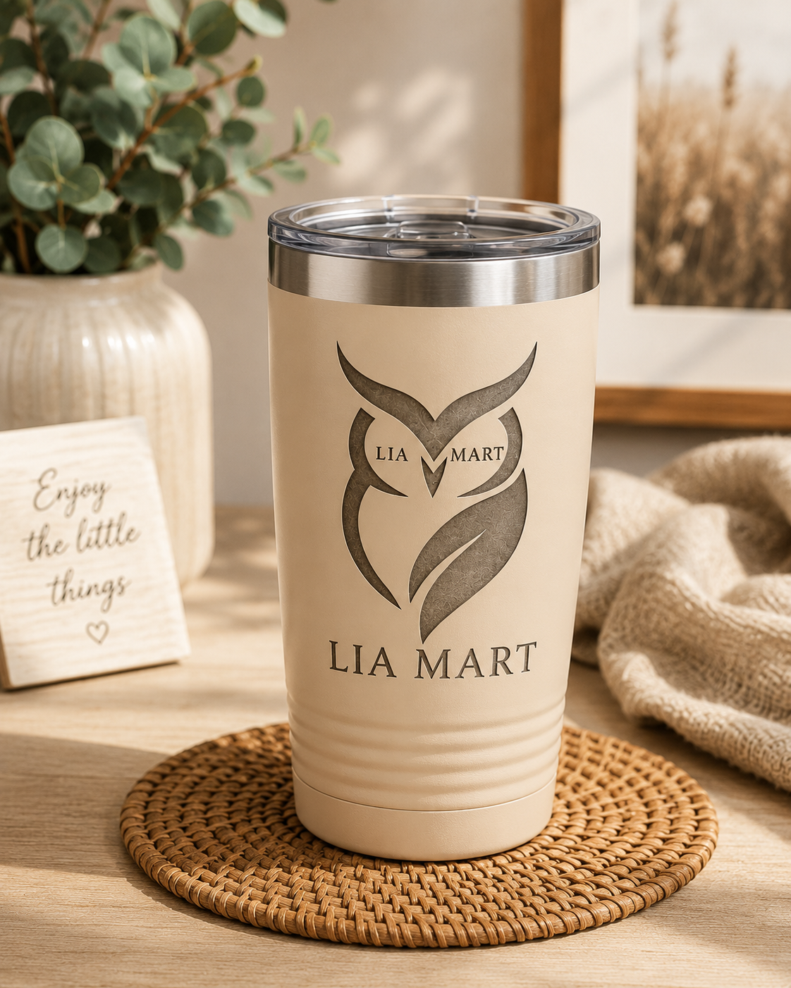 Personalized Engraved Tumbler | Custom Name Tumbler | Laser Engraved Stainless Steel Cup