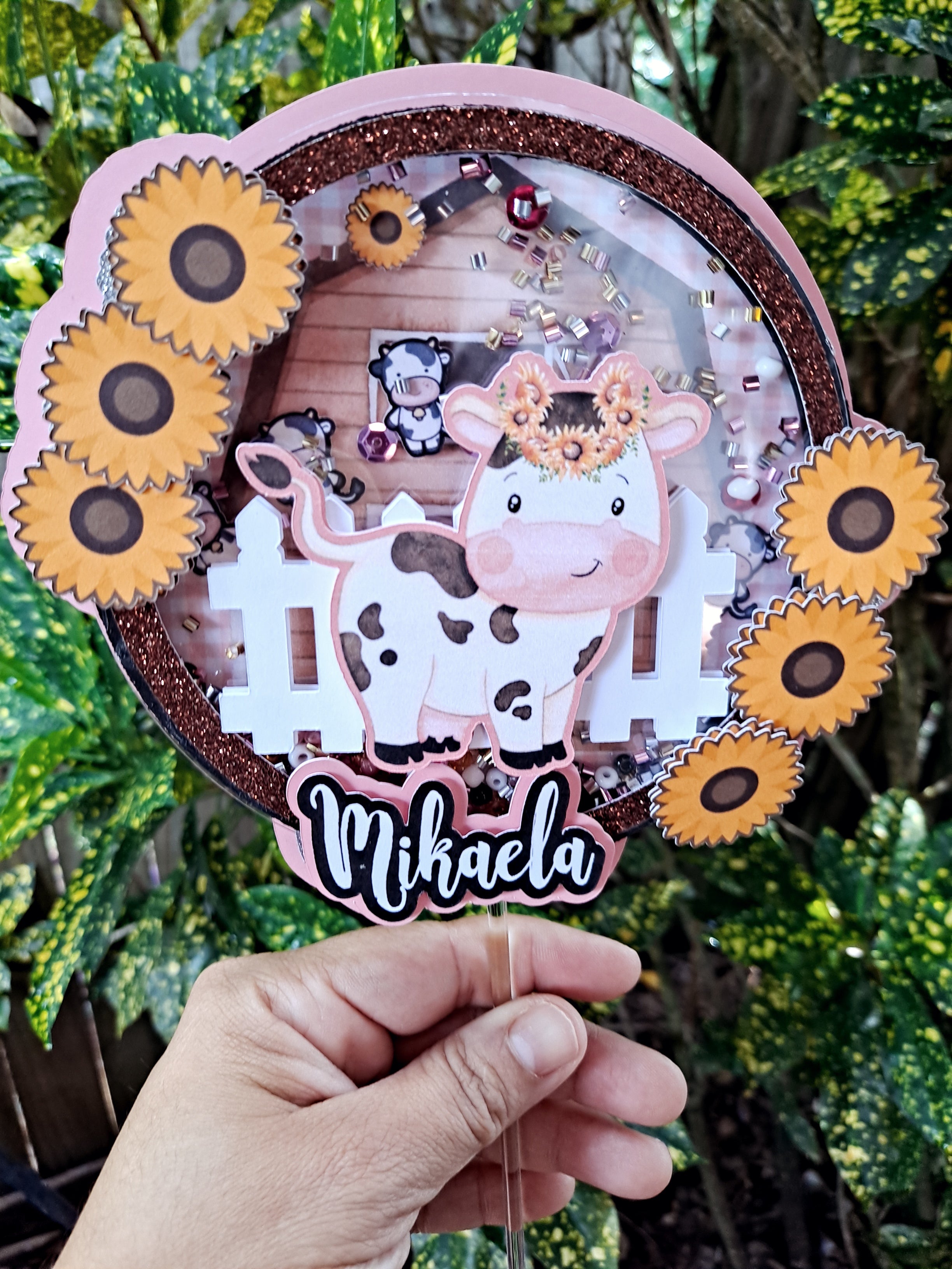 Cow Cake Topper, Cow Birthday.