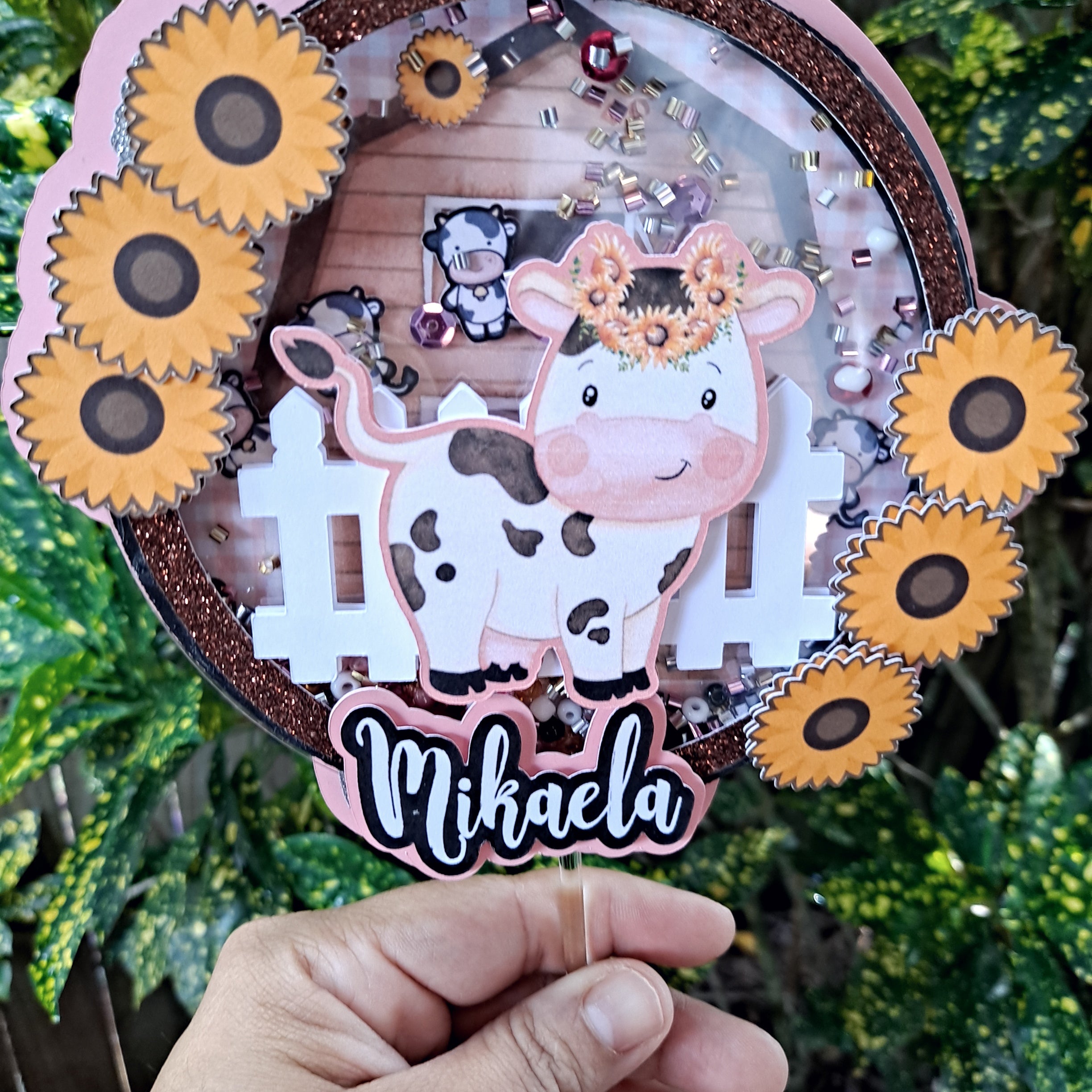 Cow Cake Topper, Cow Birthday.