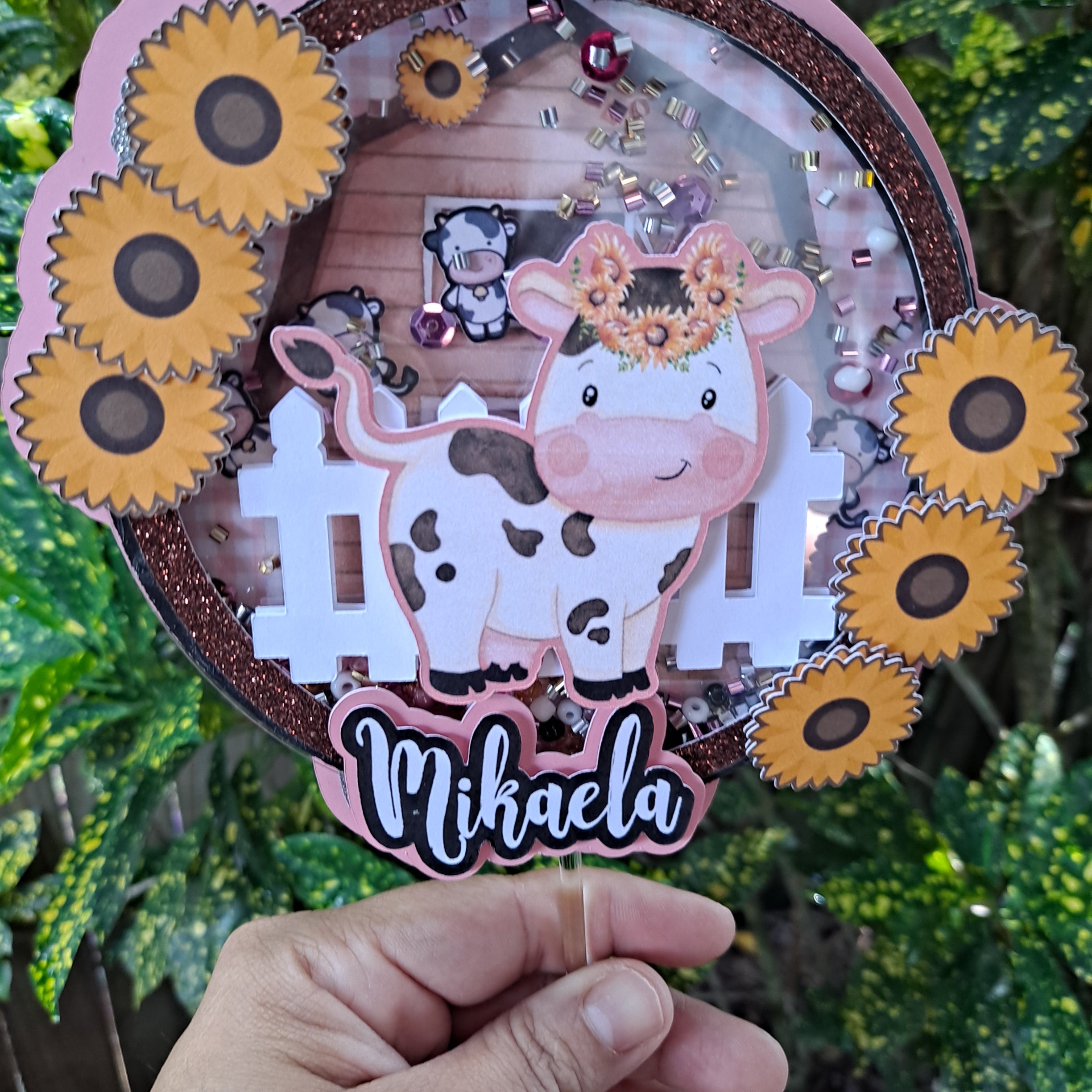 Cow Cake Topper, Cow Birthday.