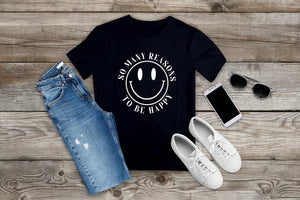 smiley face, boho, boho t-shirt.